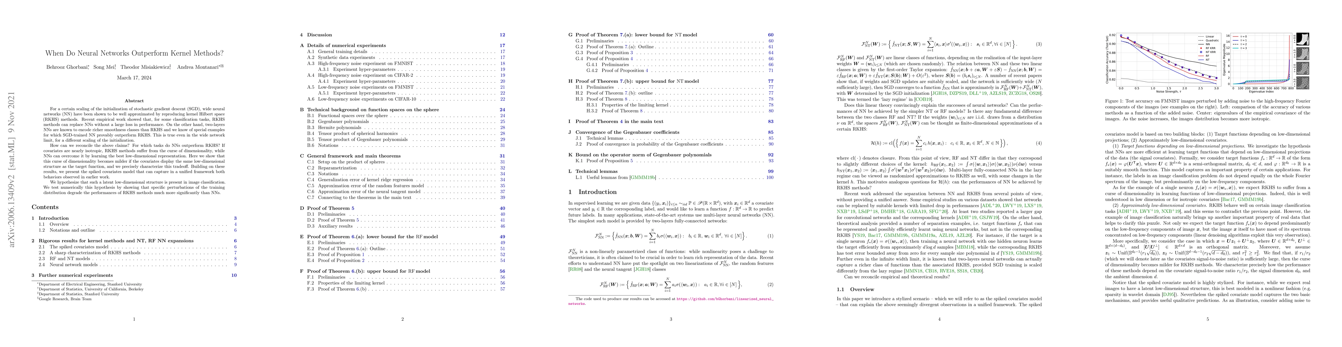 Thumbnail for When Do Neural Networks Outperform Kernel Methods?
