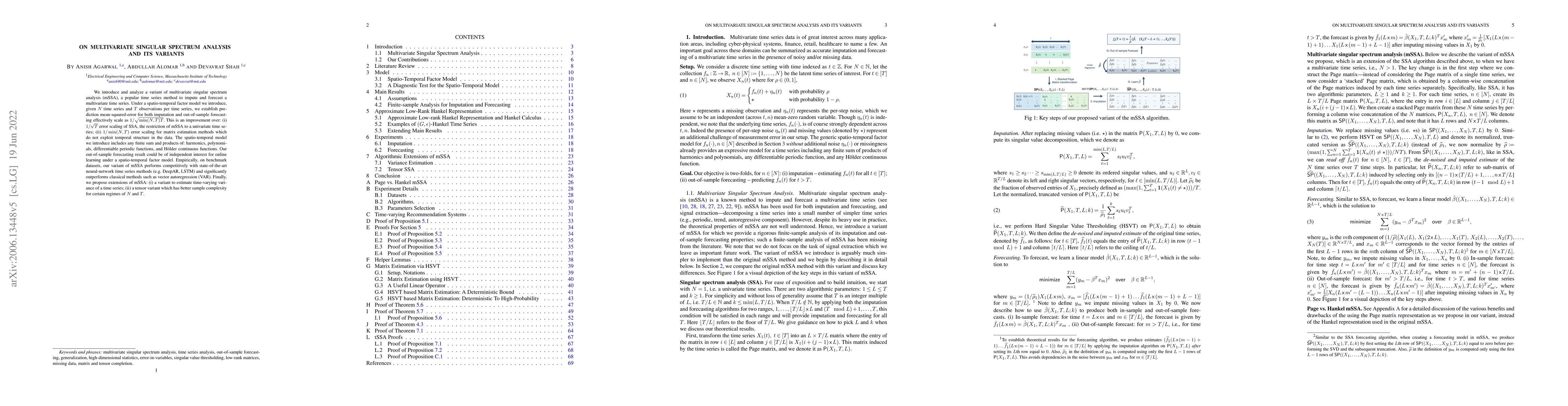 Thumbnail for On Multivariate Singular Spectrum Analysis and its Variants