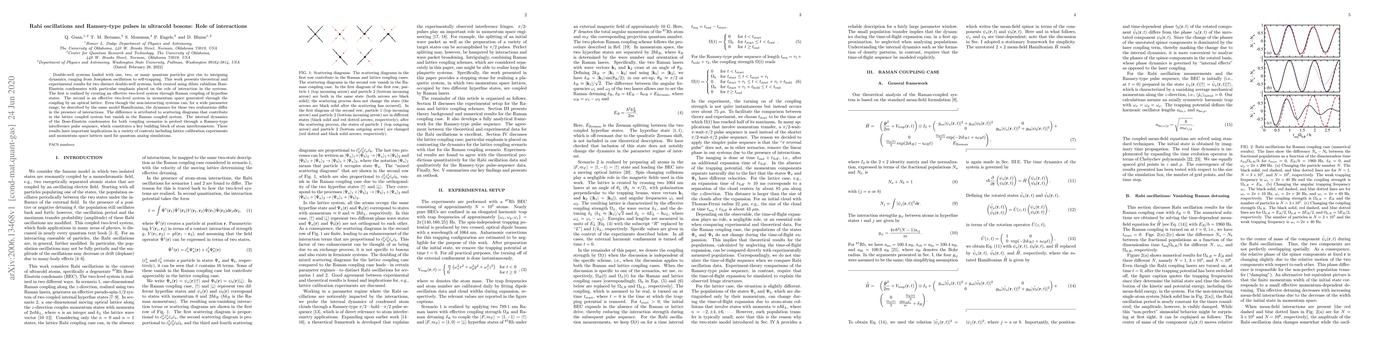 Thumbnail for Rabi oscillations and Ramsey-type pulses in ultracold bosons: Role of
  interactions