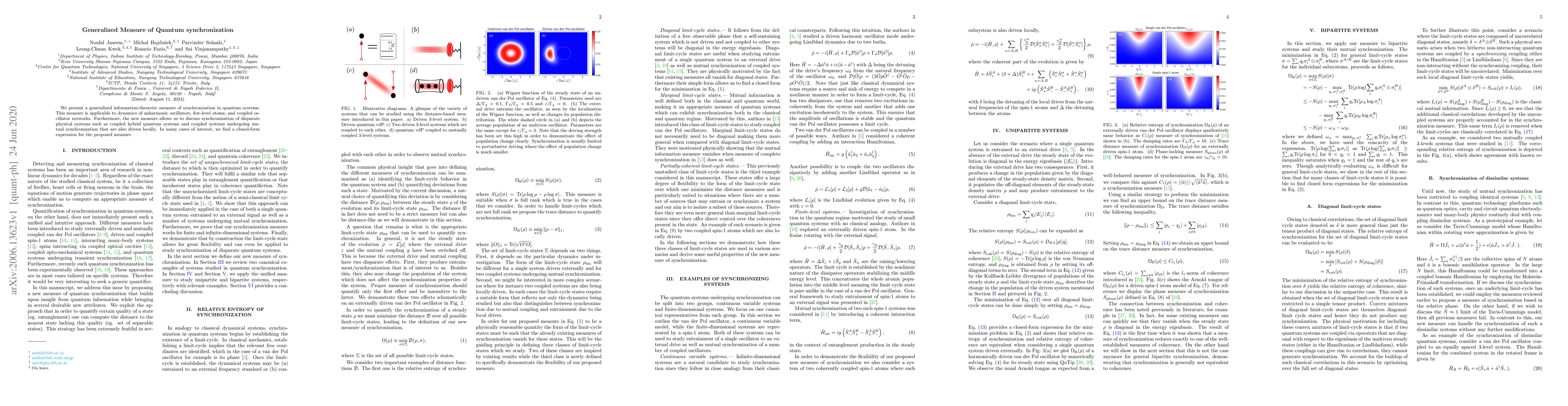 Thumbnail for Generalized Measure of Quantum synchronization