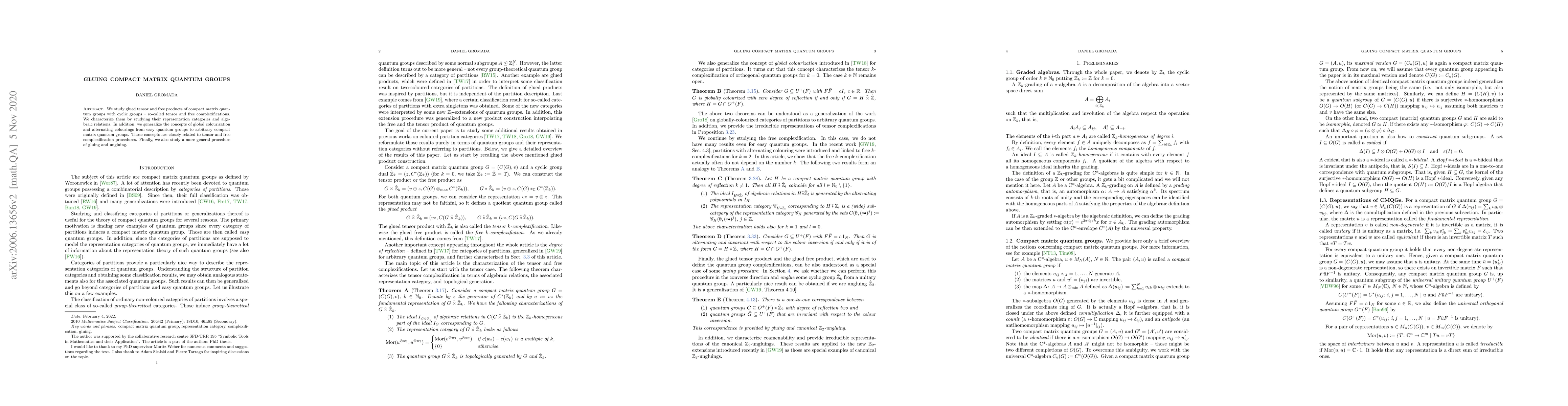 Thumbnail for Gluing compact matrix quantum groups