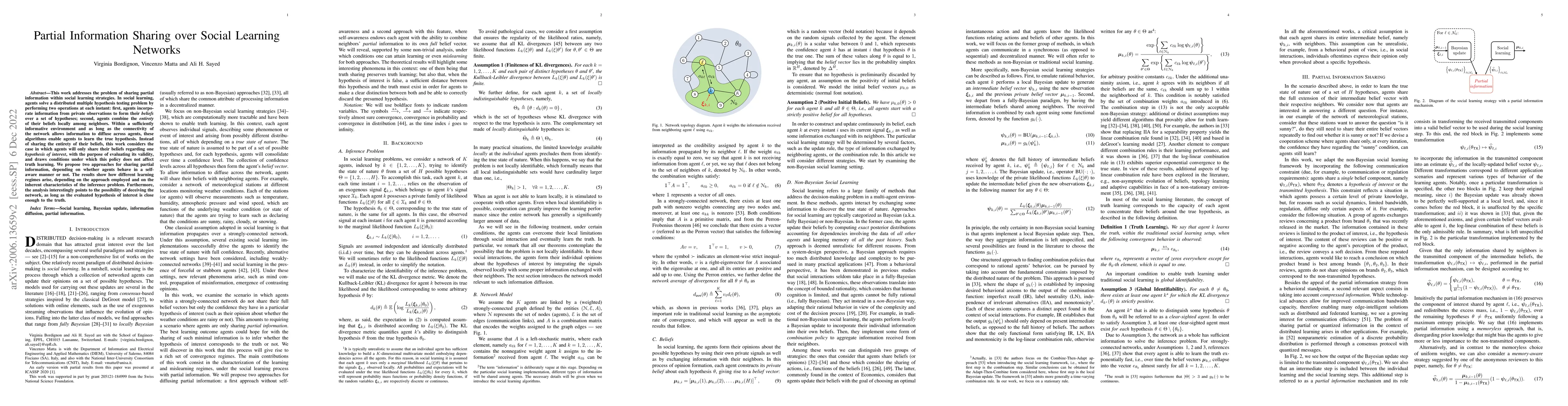 Thumbnail for Partial Information Sharing over Social Learning Networks