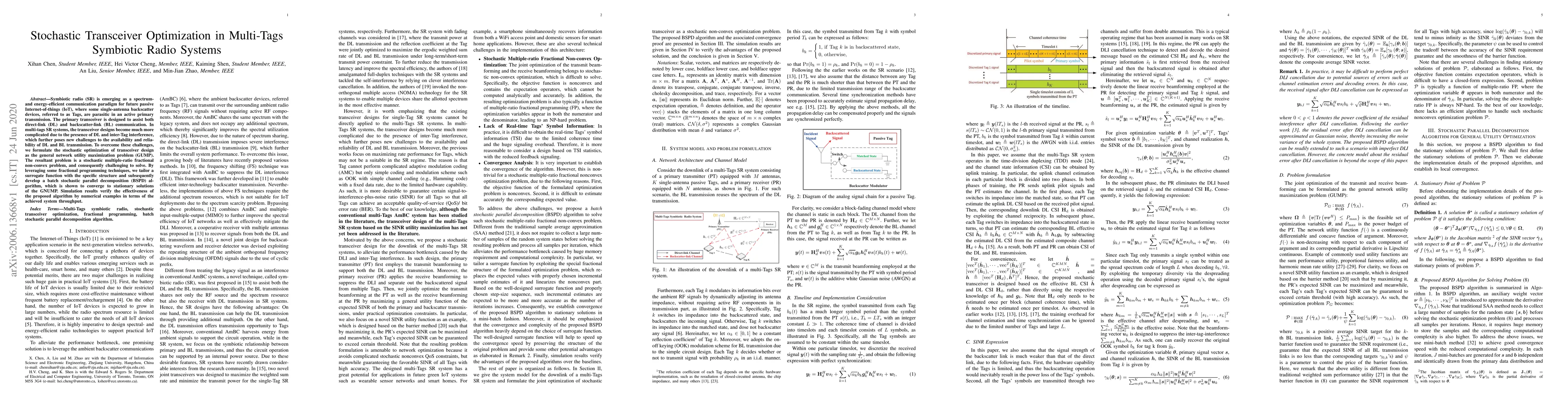 Thumbnail for Stochastic Transceiver Optimization in Multi-Tags Symbiotic Radio
  Systems