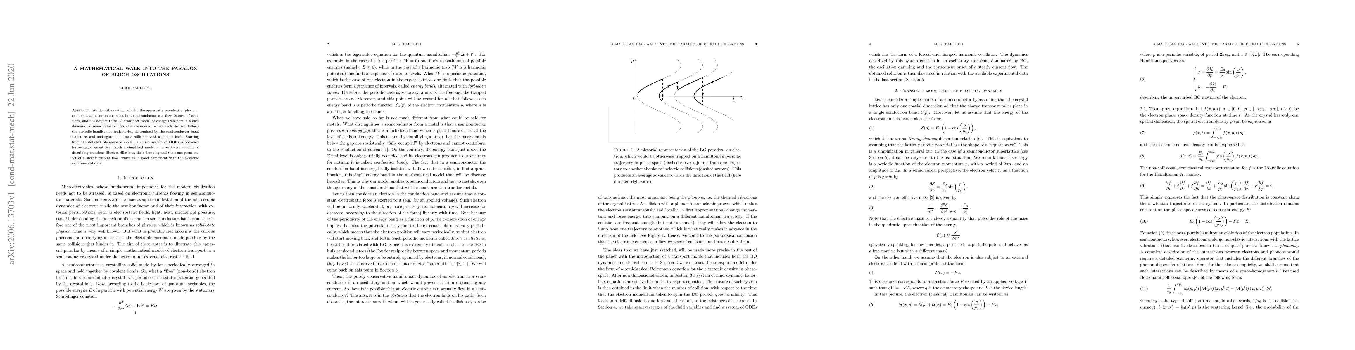Thumbnail for A mathematical walk into the paradox of Bloch oscillations