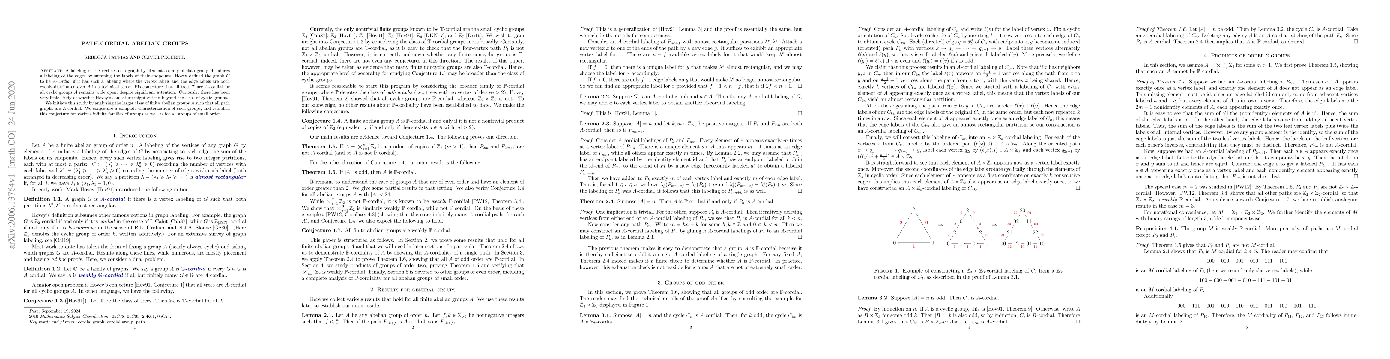 Thumbnail for Path-cordial abelian groups