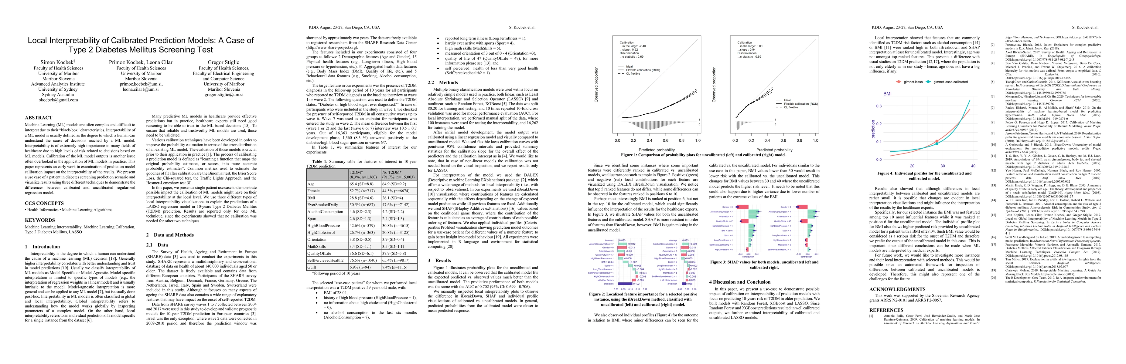 Thumbnail for Local Interpretability of Calibrated Prediction Models: A Case of Type 2
  Diabetes Mellitus Screening Test
