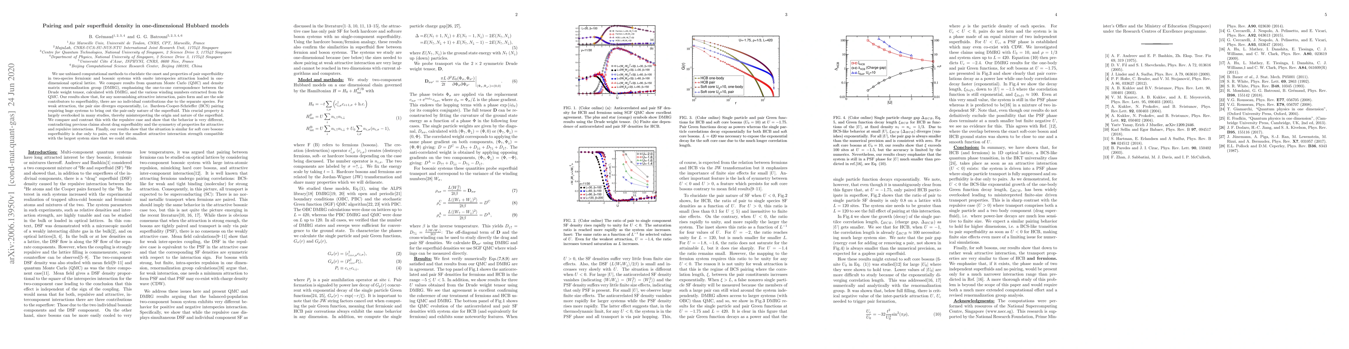 Thumbnail for Pairing and pair superfluid density in one-dimensional Hubbard models