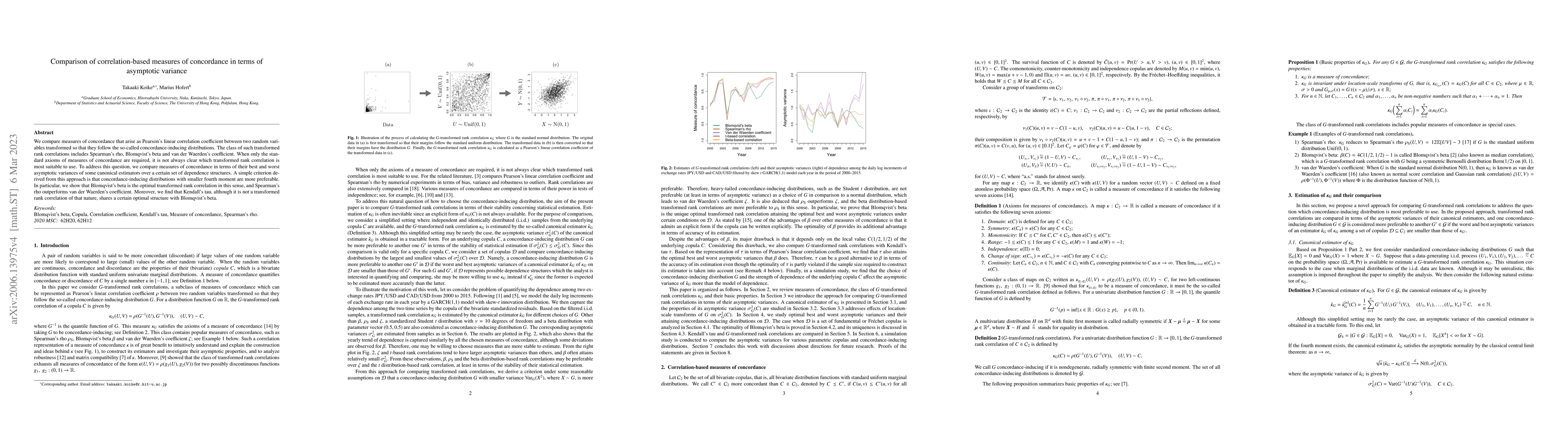 Thumbnail for Comparison of correlation-based measures of concordance in terms of
  asymptotic variance