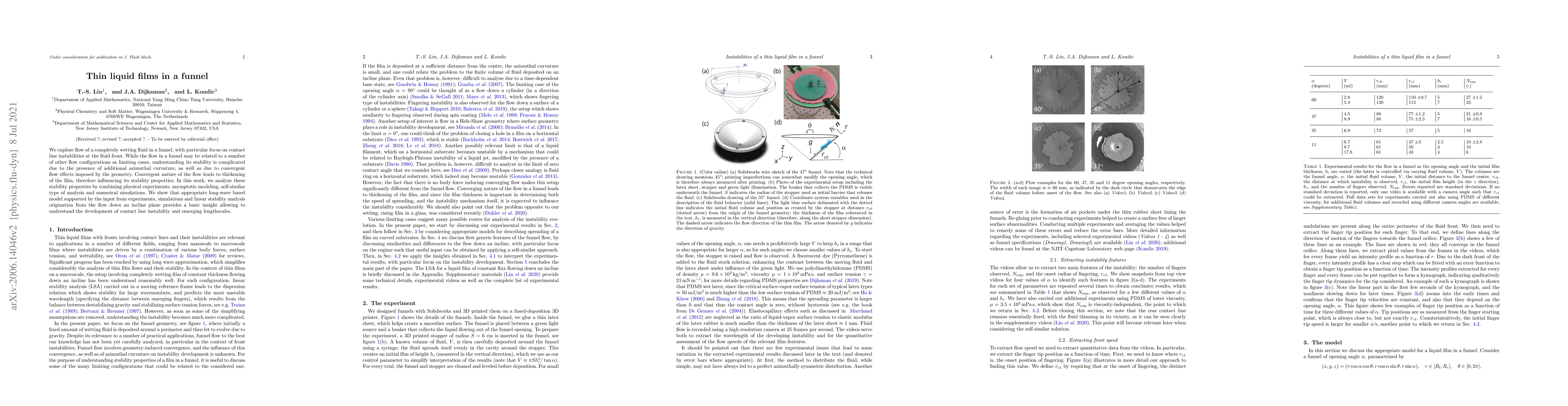 Thumbnail for Instabilities of a thin liquid film in a funnel