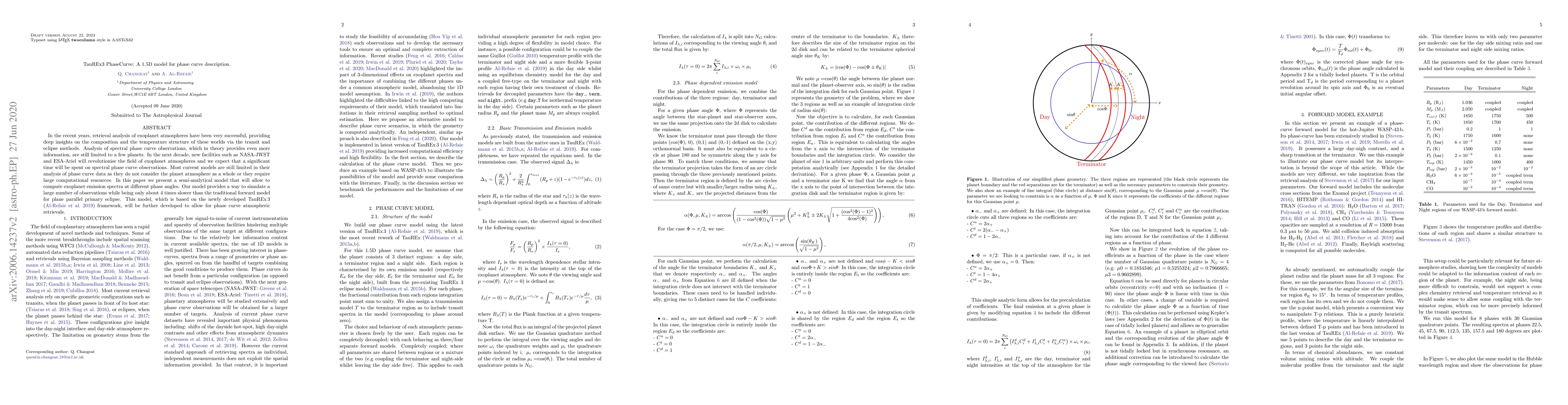 Thumbnail for TauREx3 PhaseCurve: A 1.5D model for phase curve description