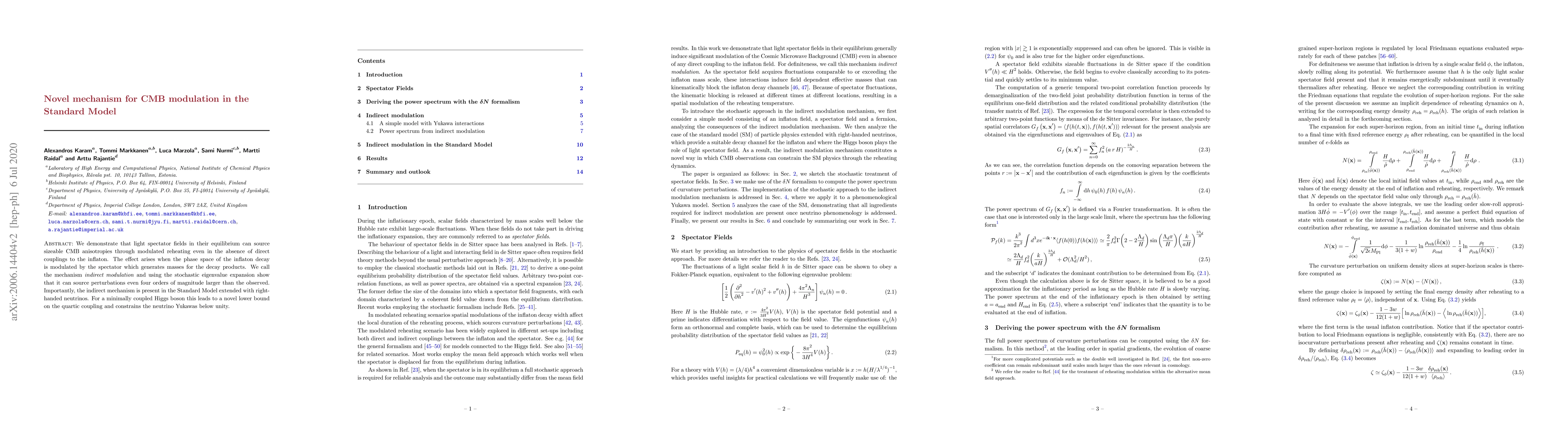 Thumbnail for Novel mechanism for CMB modulation in the Standard Model