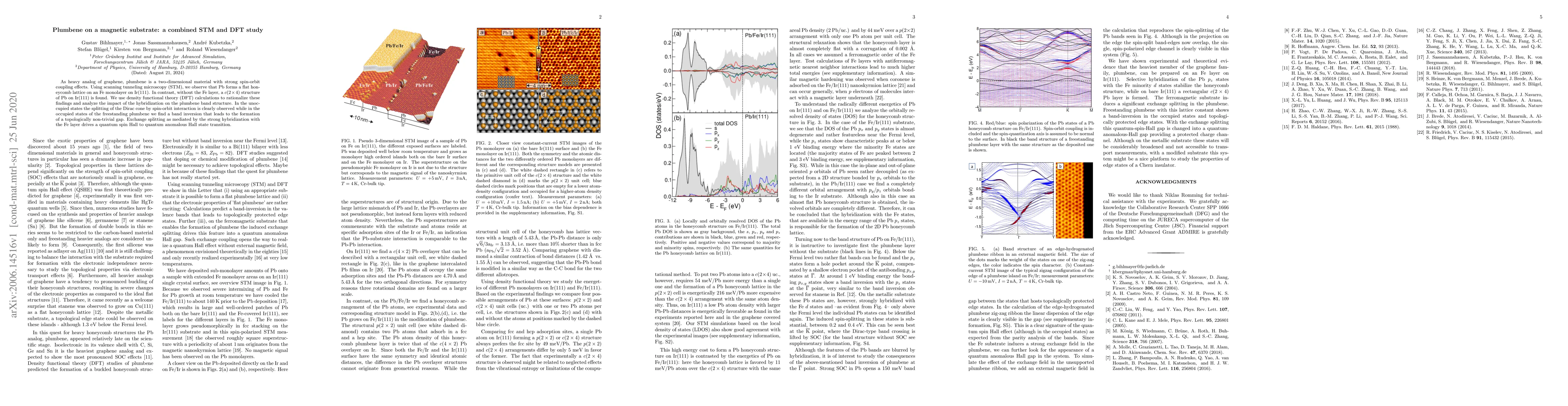 Thumbnail for Plumbene on a magnetic substrate: a combined STM and DFT study