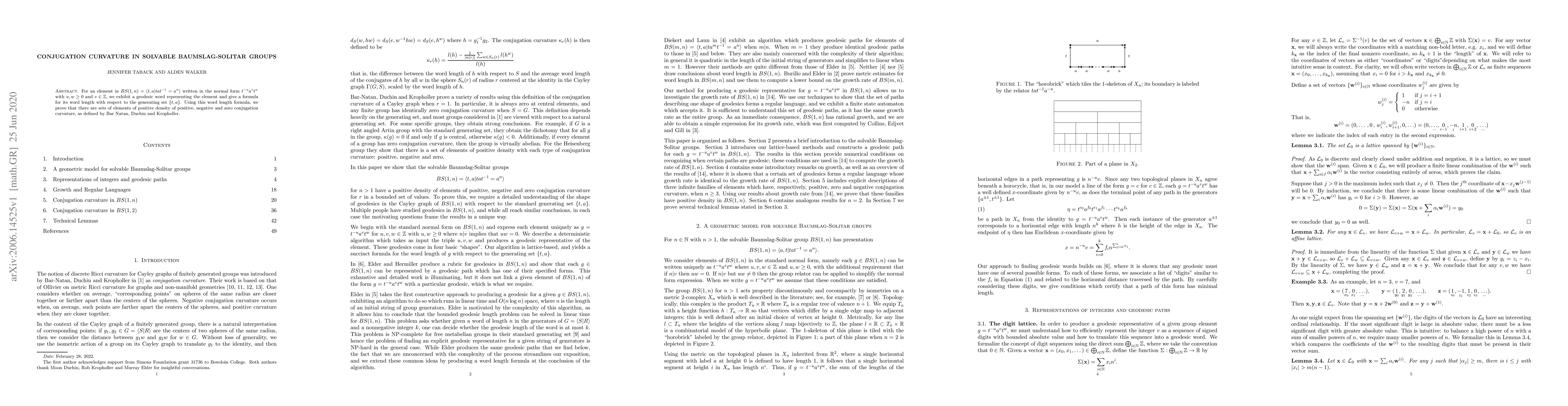 Thumbnail for Conjugation Curvature in Solvable Baumslag-Solitar Groups