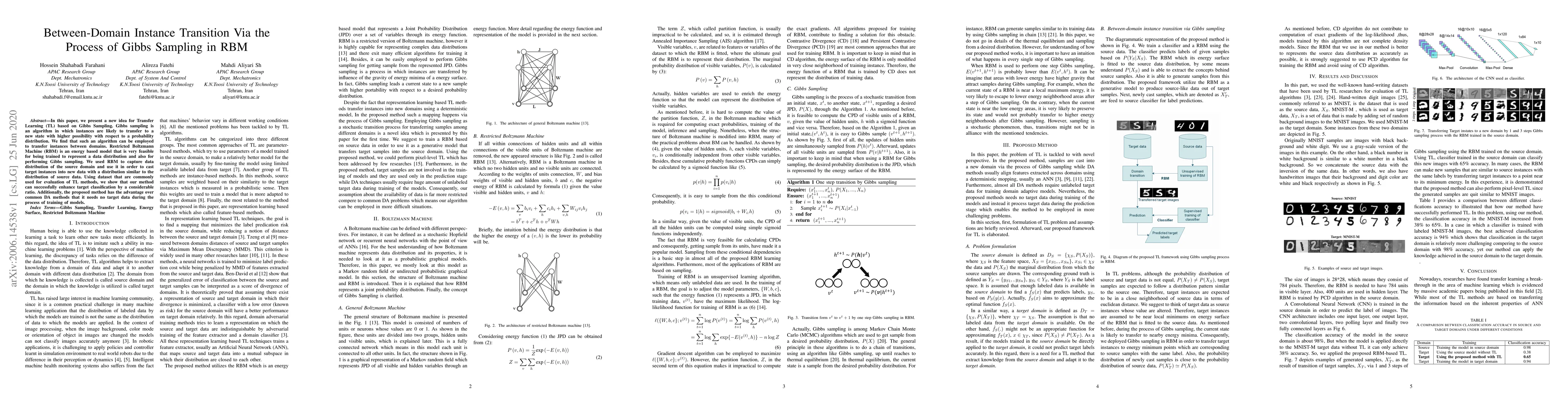 Thumbnail for Between-Domain Instance Transition Via the Process of Gibbs Sampling in
  RBM