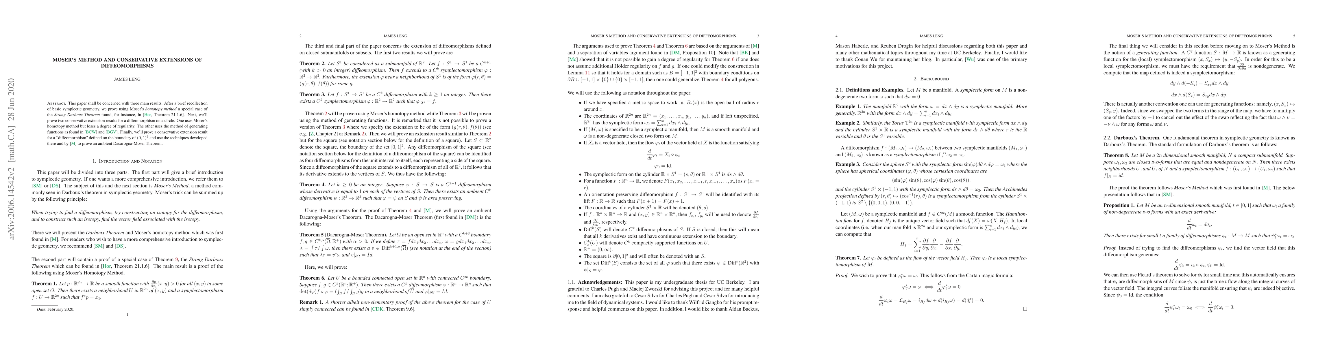 Thumbnail for Moser's Method and Conservative Extensions of Diffeomorphisms