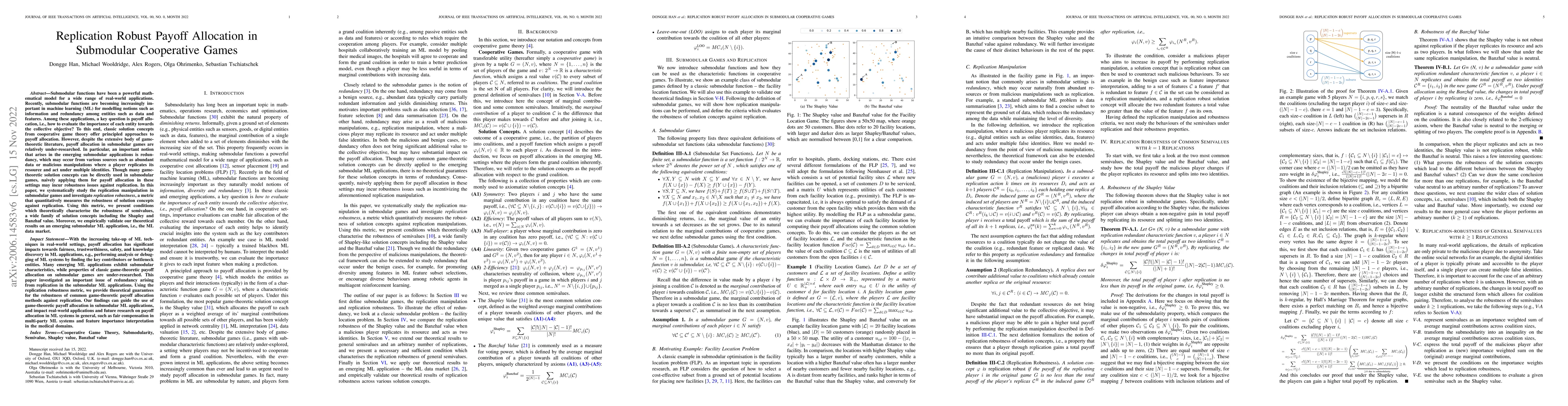 Thumbnail for Replication-Robust Payoff-Allocation for Machine Learning Data Markets
