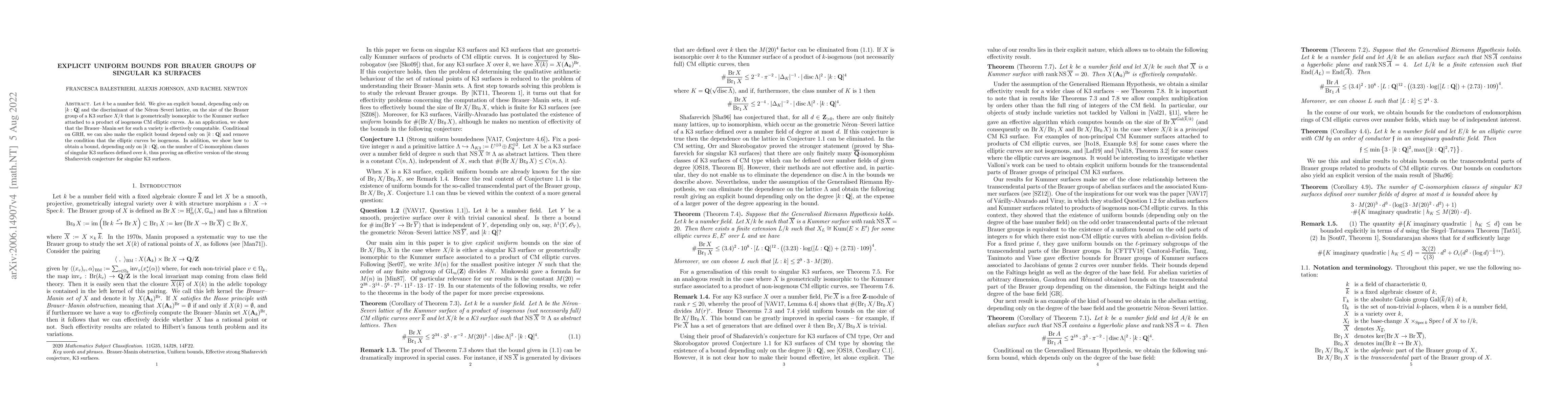 Thumbnail for Explicit uniform bounds for Brauer groups of singular K3 surfaces