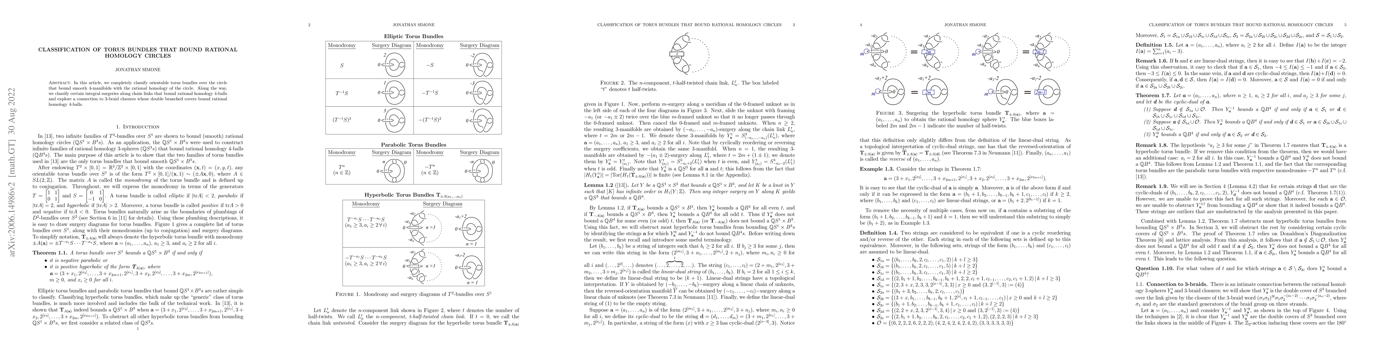Thumbnail for Classification of torus bundles that bound rational homology circles