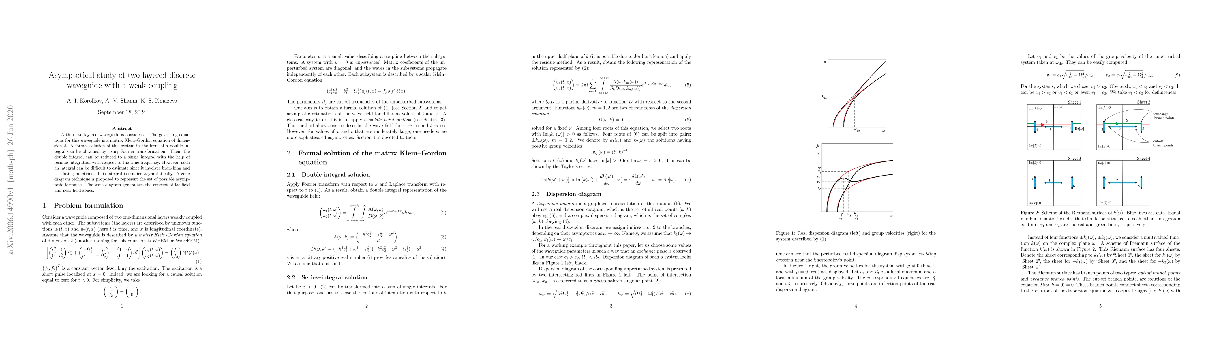 Thumbnail for Asymptotical study of two-layered discrete waveguide with a weak
  coupling
