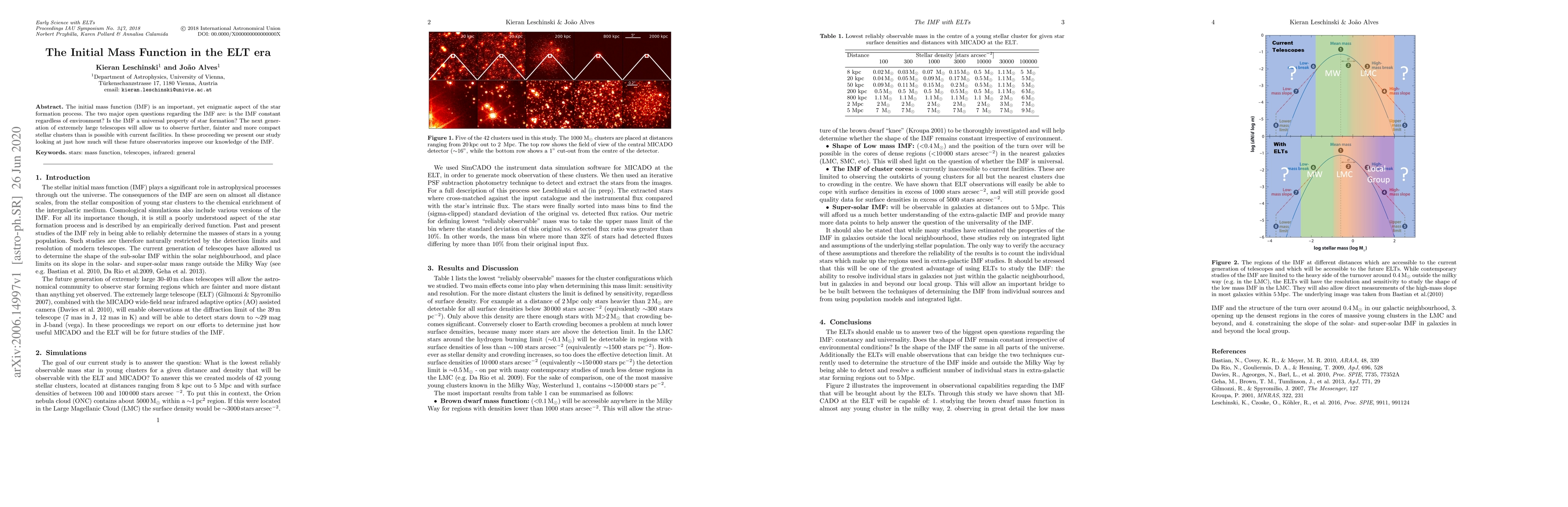 Thumbnail for The Initial Mass Function in the ELT era