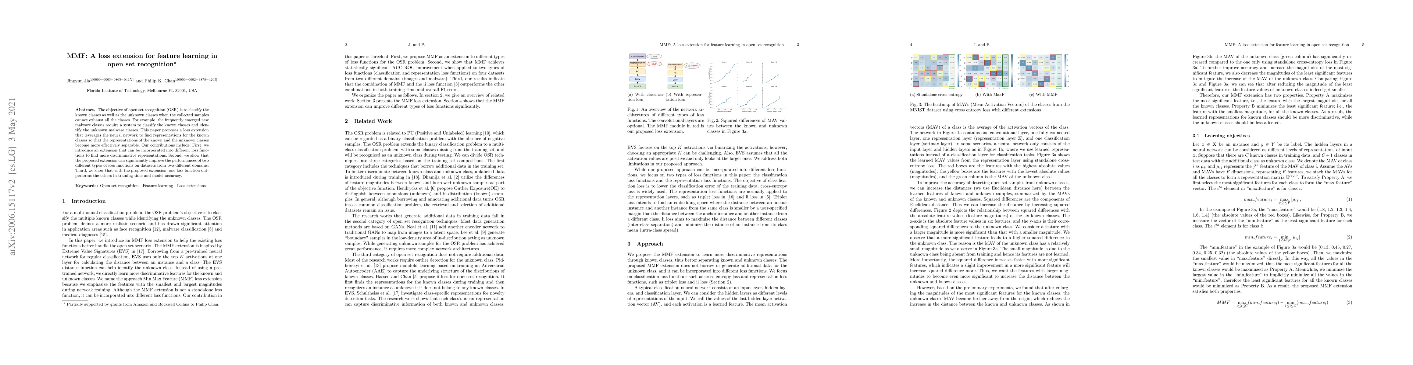 Thumbnail for MMF: A loss extension for feature learning in open set recognition