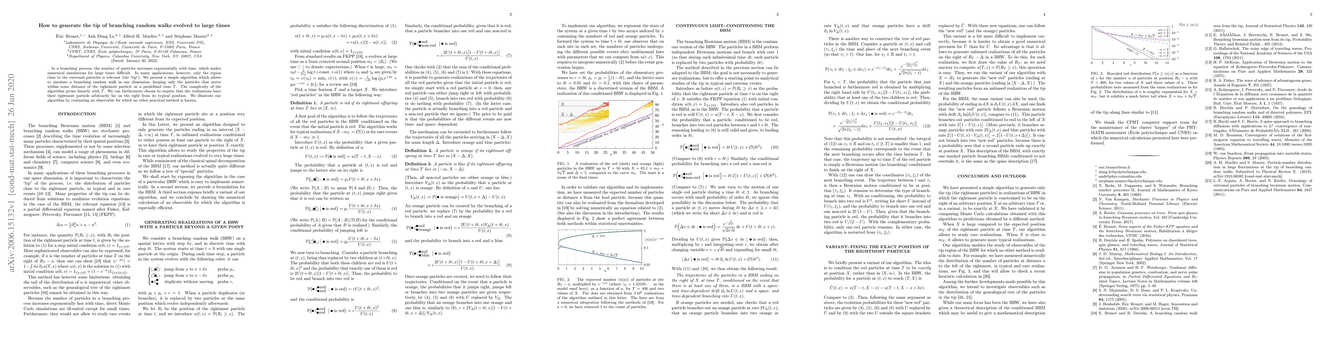 Thumbnail for How to generate the tip of branching random walks evolved to large times