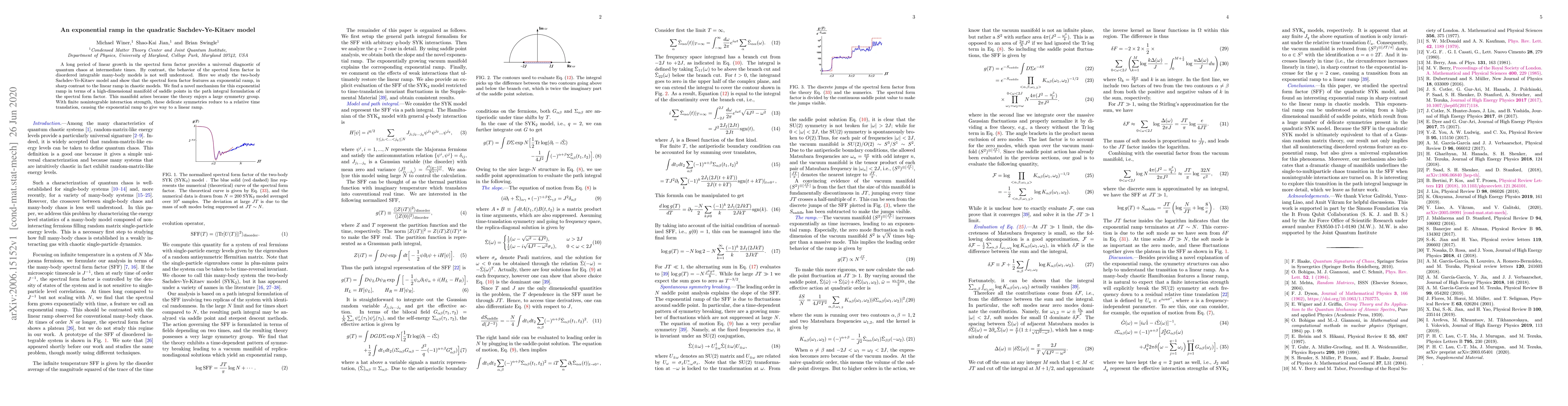 Thumbnail for An exponential ramp in the quadratic Sachdev-Ye-Kitaev model