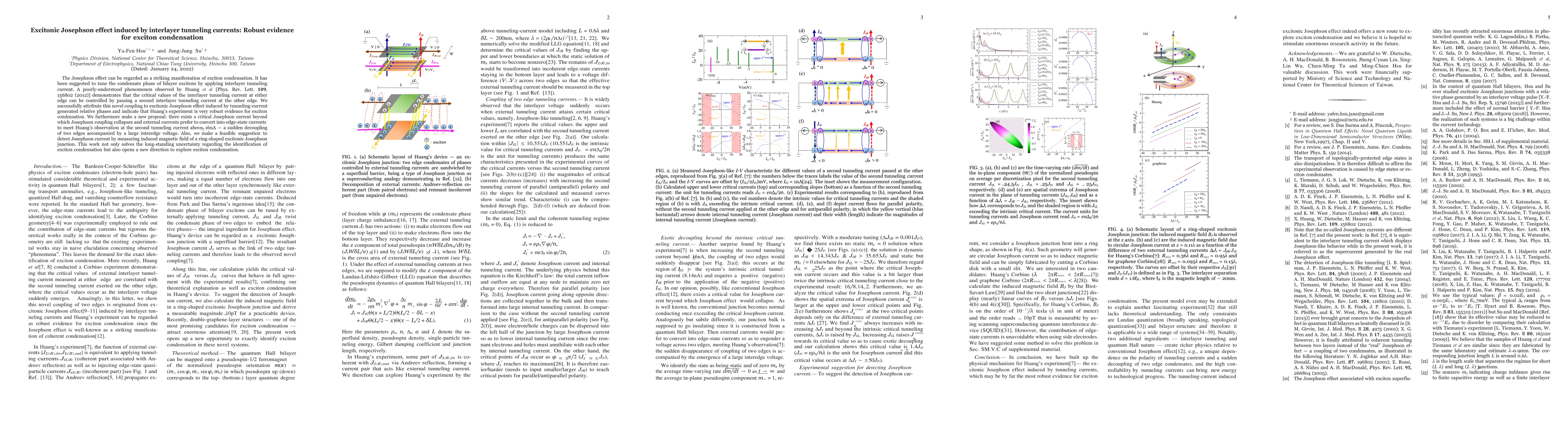 Thumbnail for Excitonic Josephson effect induced by interlayer tunneling current:
  robust evidence for exciton condensation