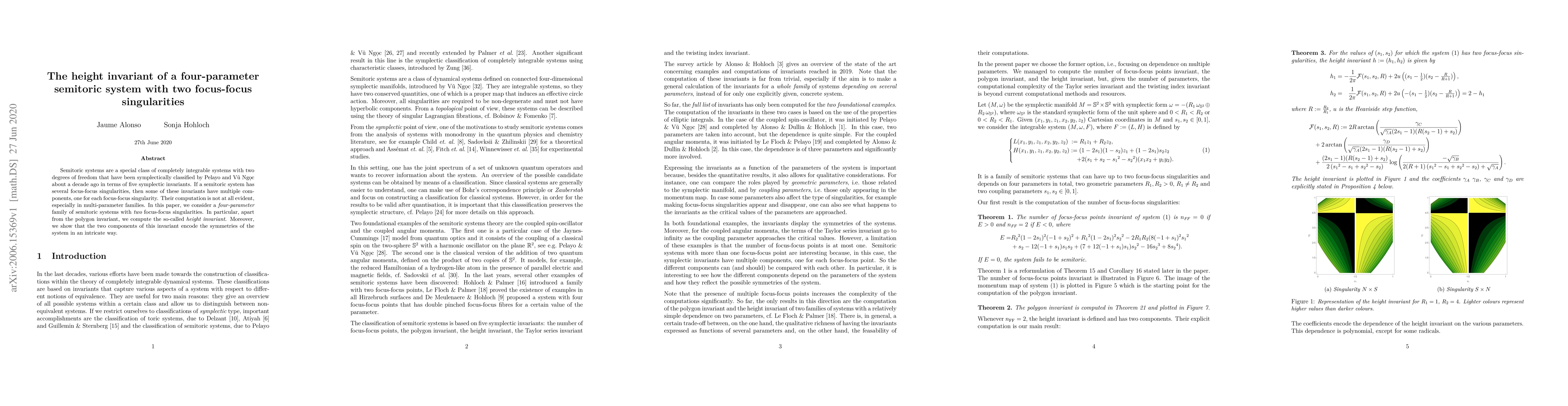Thumbnail for The height invariant of a four-parameter semitoric system with two
  focus-focus singularities