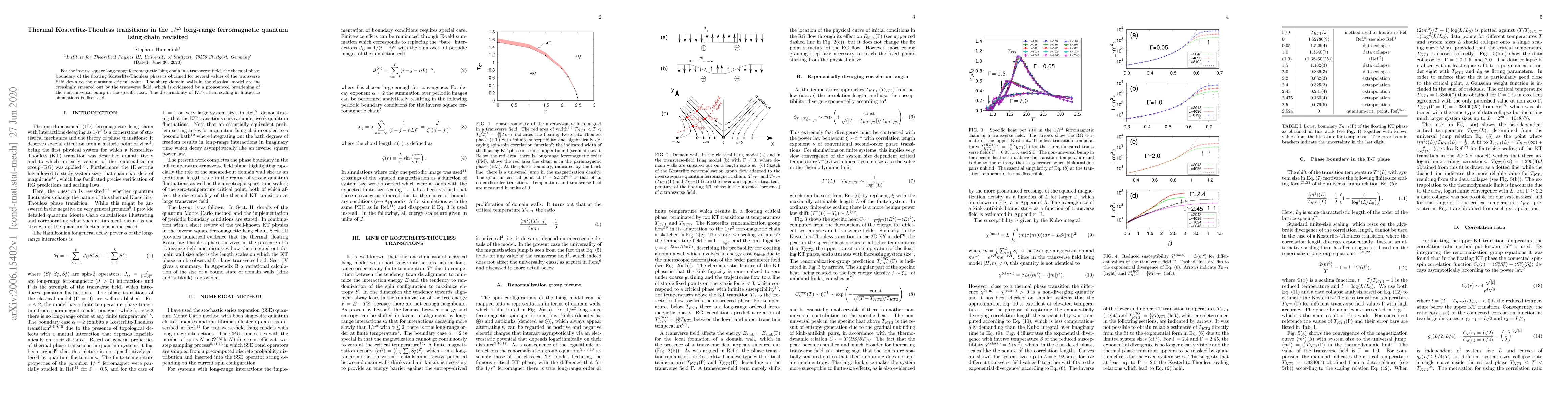 Thumbnail for Thermal Kosterlitz-Thouless transitions in the $1/r^2$ long-range
  ferromagnetic quantum Ising chain revisited