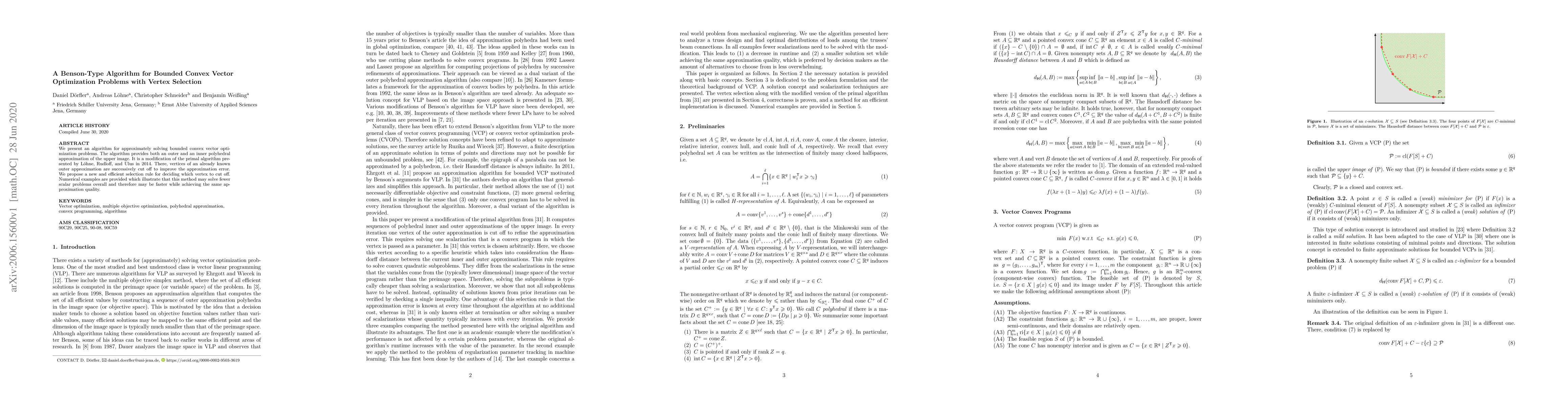 Thumbnail for A Benson-Type Algorithm for Bounded Convex Vector Optimization Problems
  with Vertex Selection