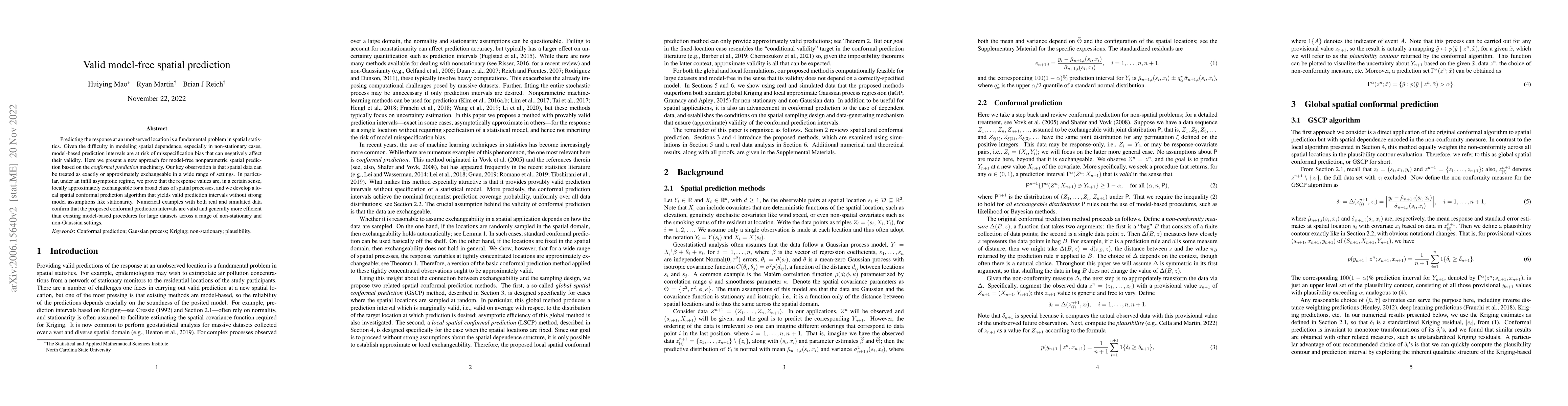 Thumbnail for Valid model-free spatial prediction