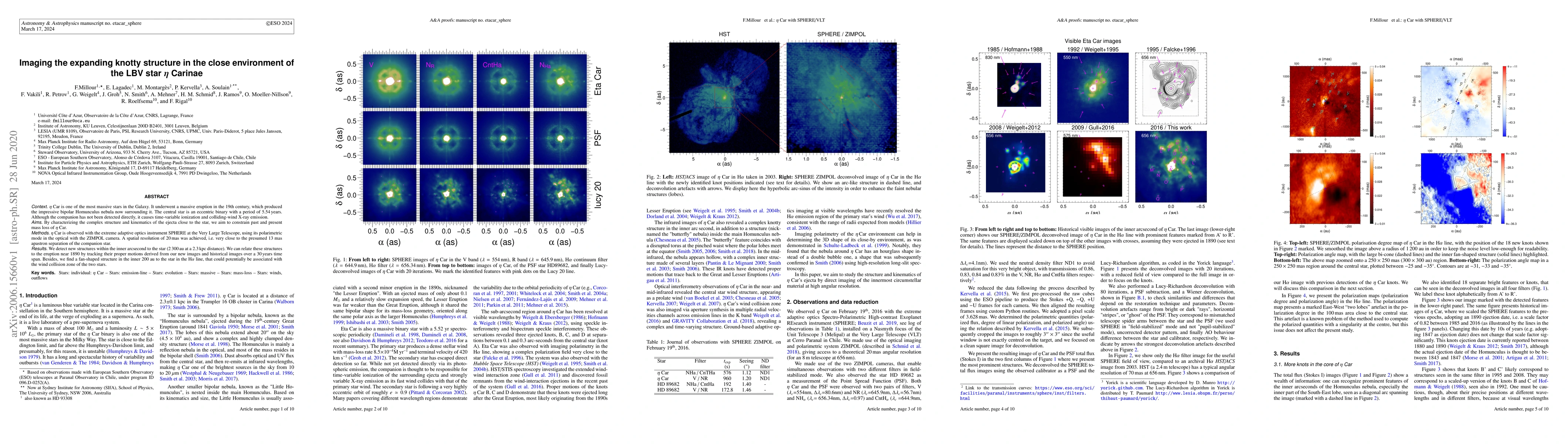 Thumbnail for Imaging the expanding knotty structure in the close environment of the
  LBV star $\eta$ Carinae