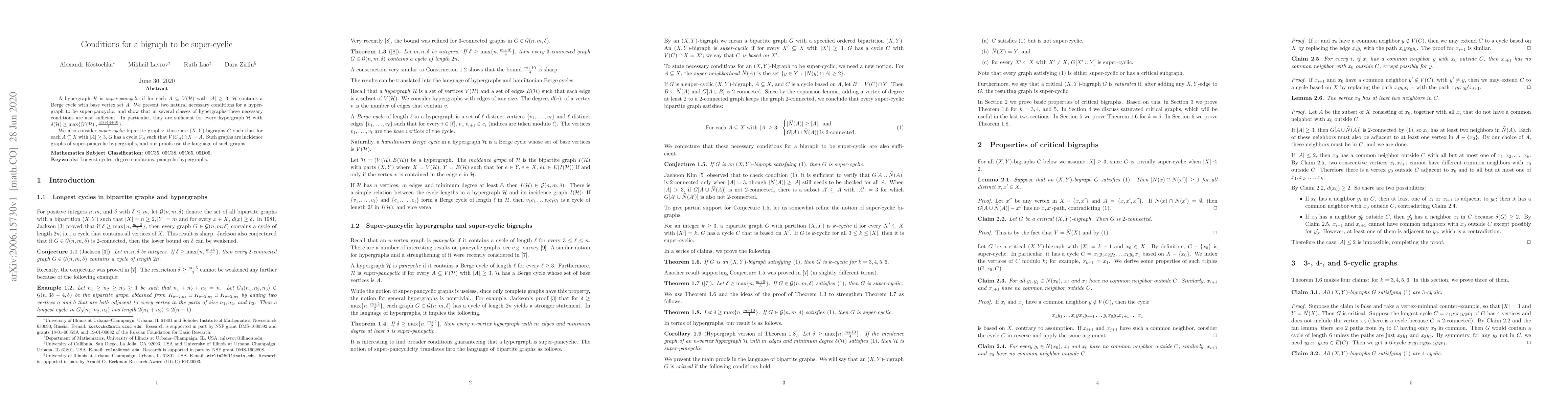 Thumbnail for Conditions for a bigraph to be super-cyclic