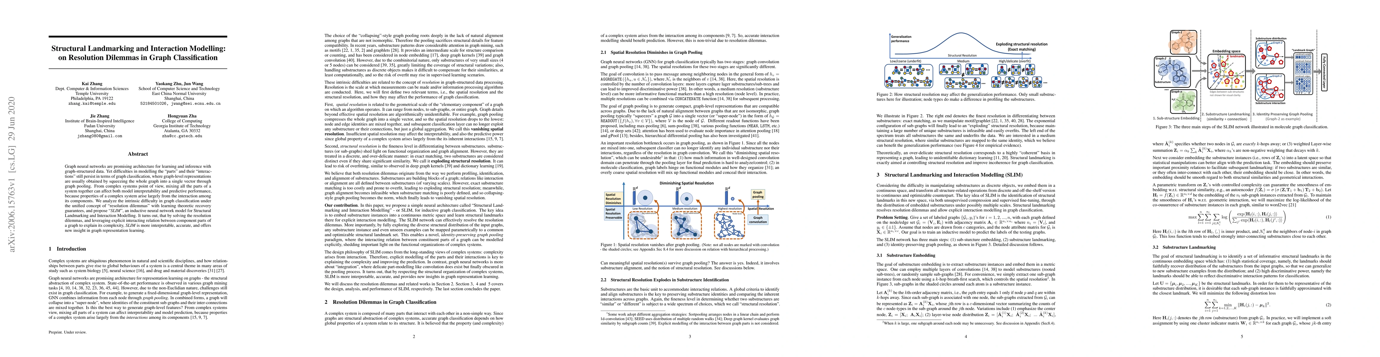 Thumbnail for Structural Landmarking and Interaction Modelling: on Resolution Dilemmas
  in Graph Classification
