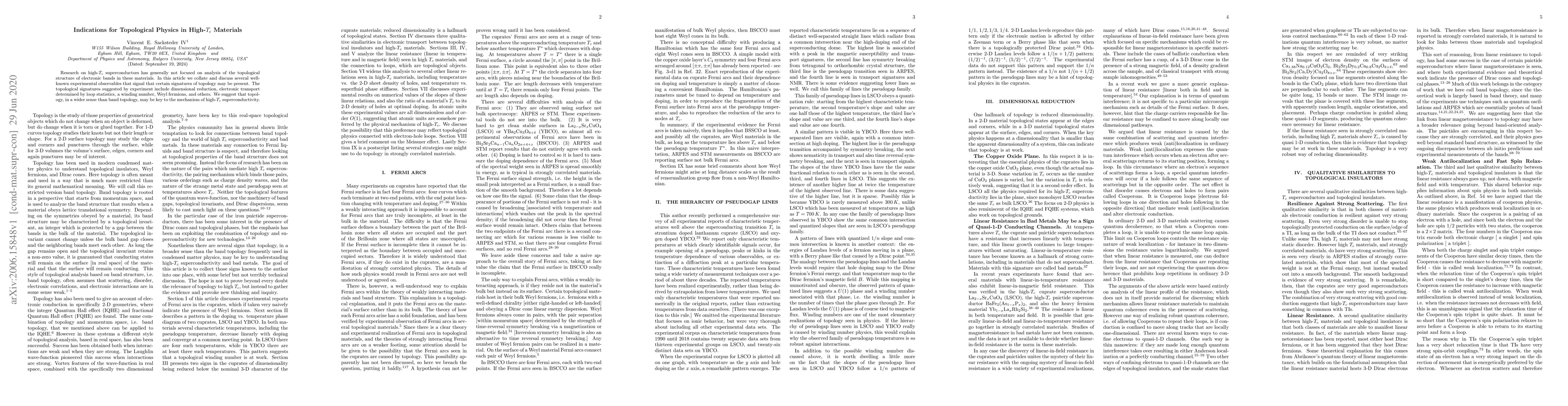 Thumbnail for Indications for Topological Physics in High-$T_c$ Materials
