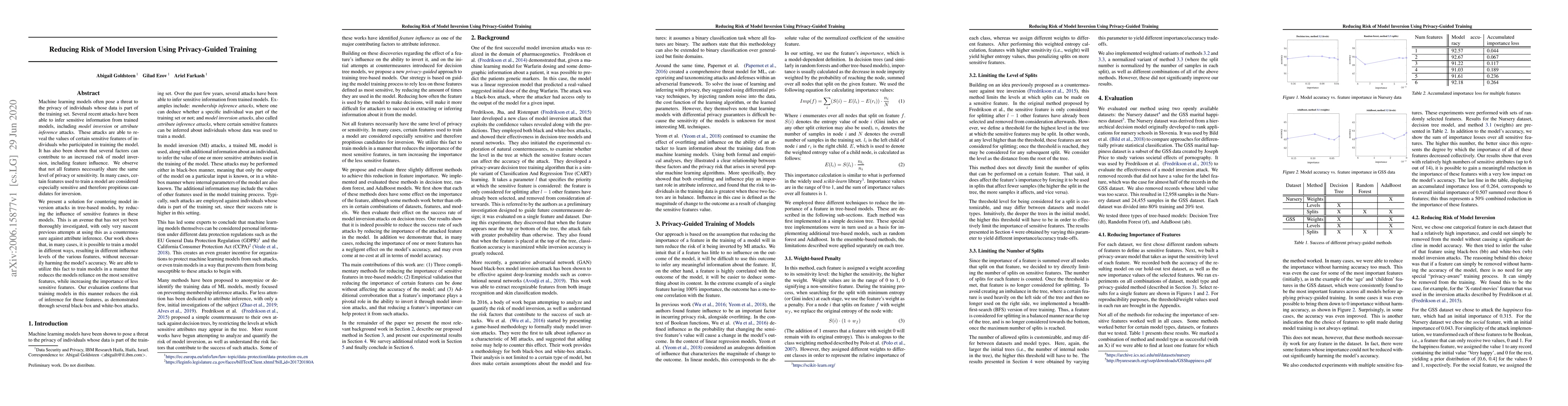 Thumbnail for Reducing Risk of Model Inversion Using Privacy-Guided Training