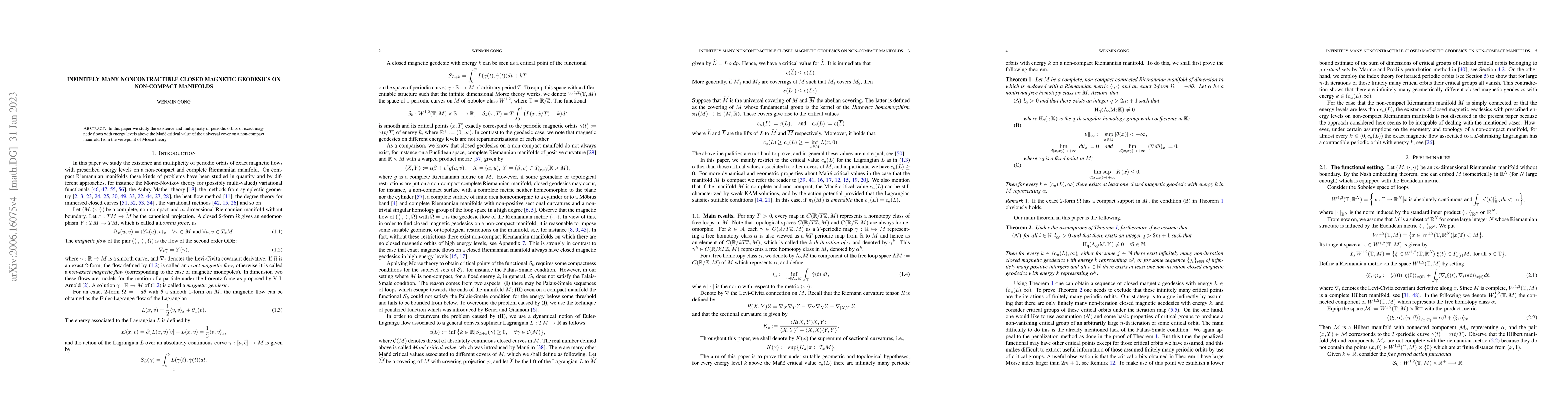 Thumbnail for Infinitely many noncontractible closed magnetic geodesics on non-compact
  manifolds