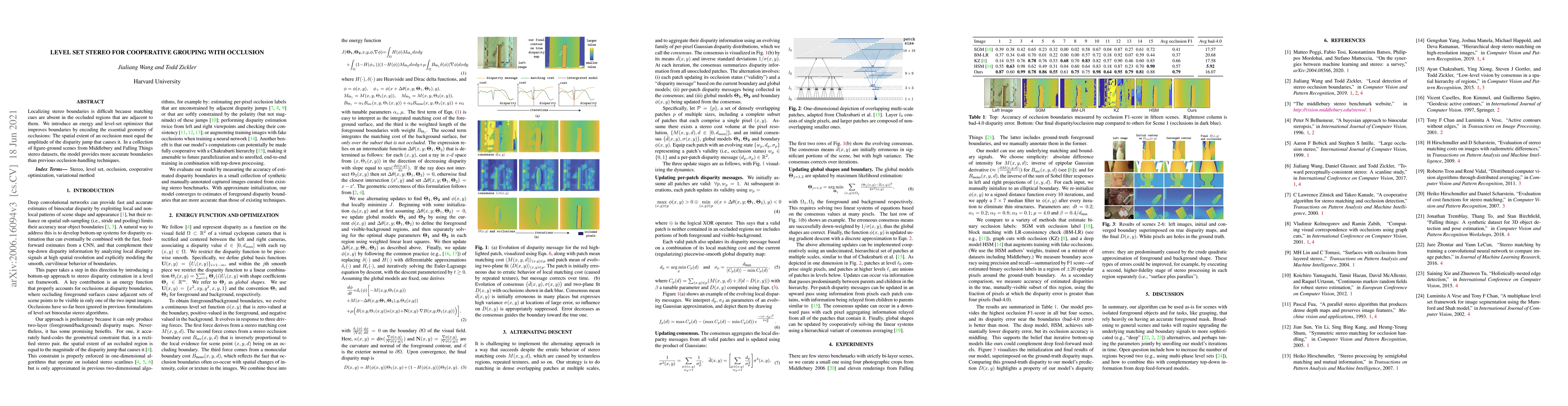 Thumbnail for Level Set Stereo for Cooperative Grouping with Occlusion