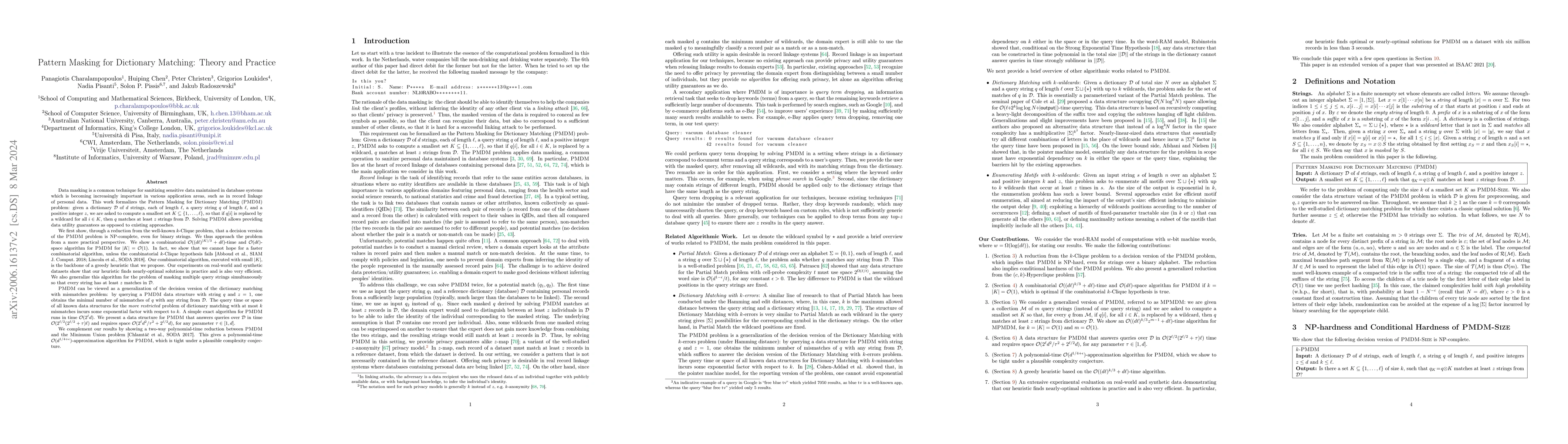 Thumbnail for Pattern Masking for Dictionary Matching