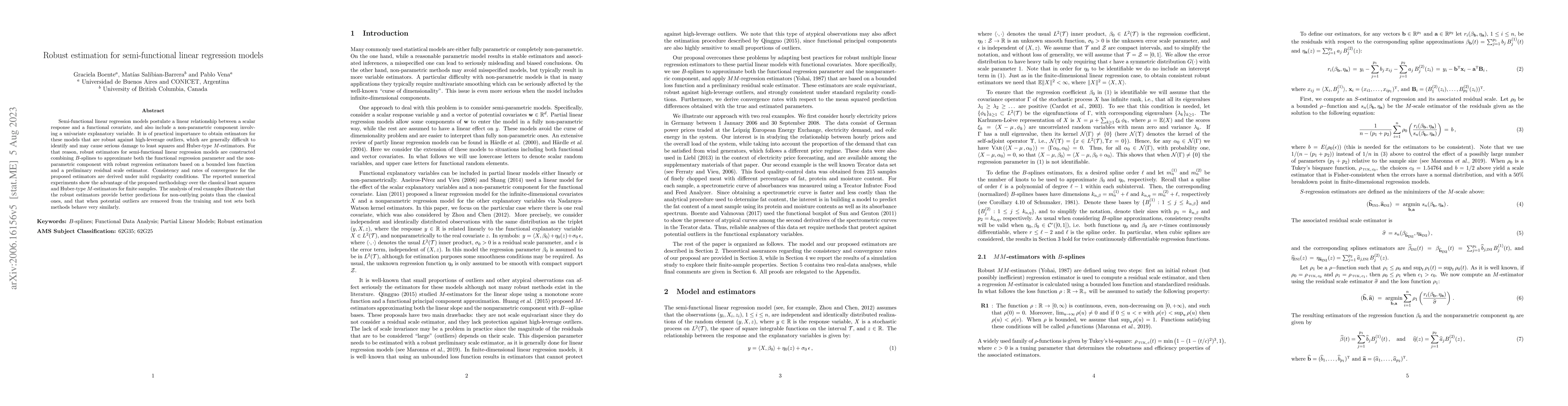 Thumbnail for Robust estimation for semi-functional linear regression models