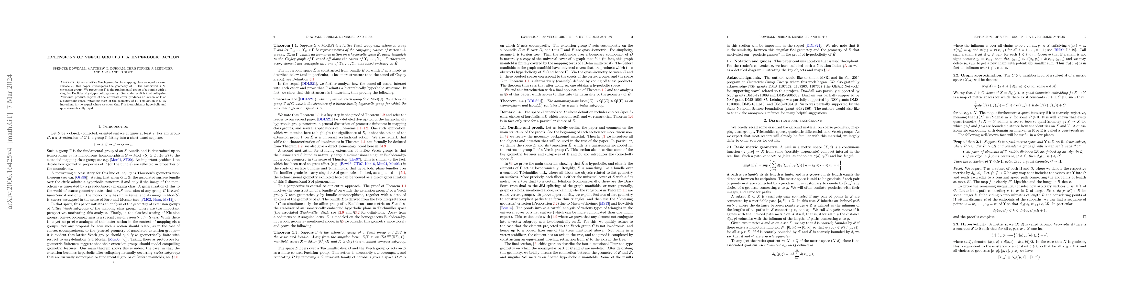 Thumbnail for Extensions of Veech groups I: A hyperbolic action