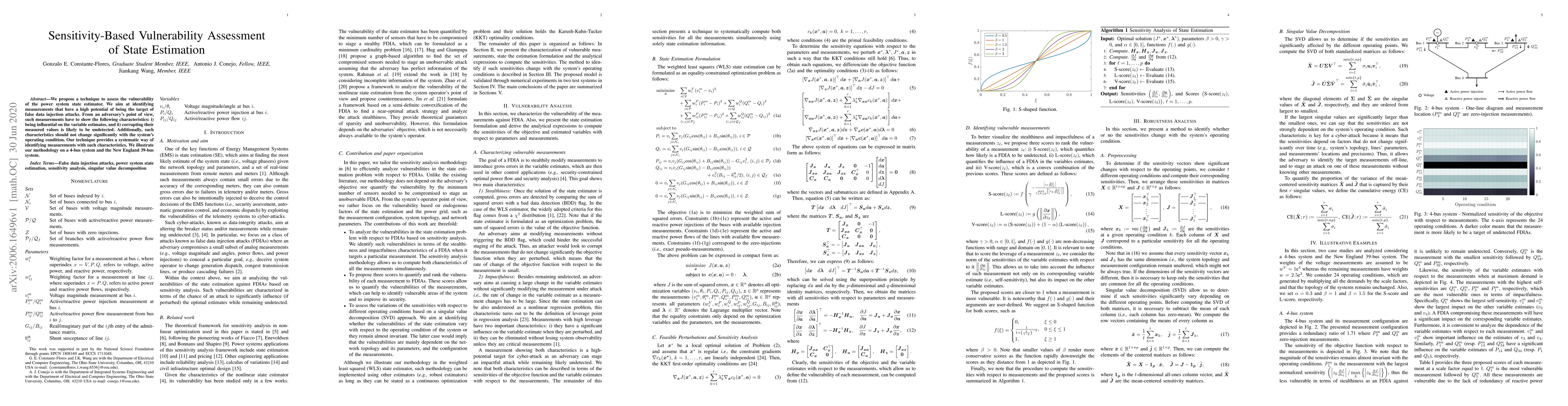 Thumbnail for Sensitivity-Based Vulnerability Assessment of State Estimation