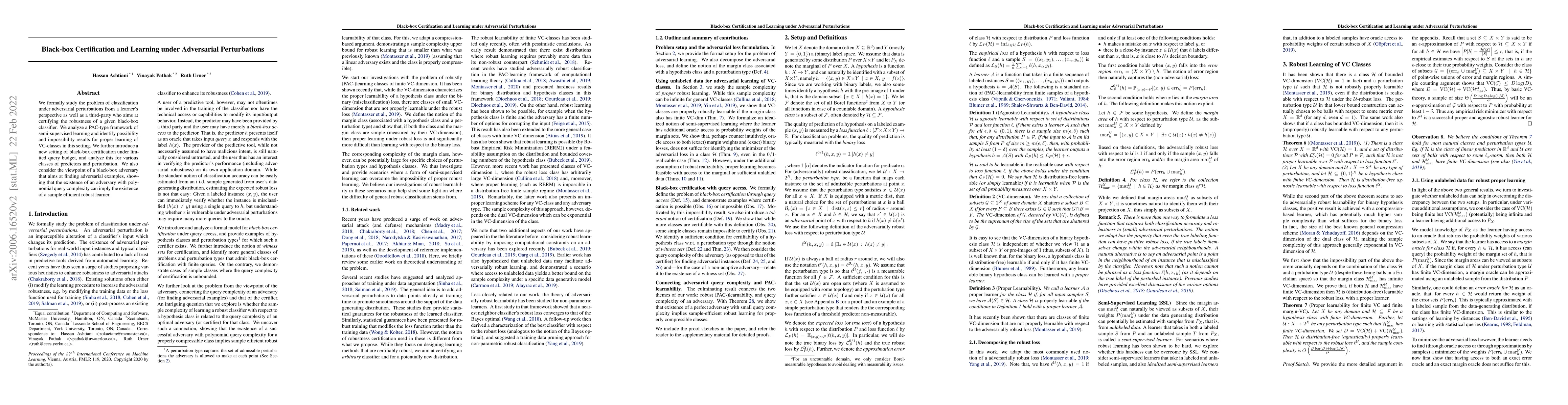 Thumbnail for Black-box Certification and Learning under Adversarial Perturbations