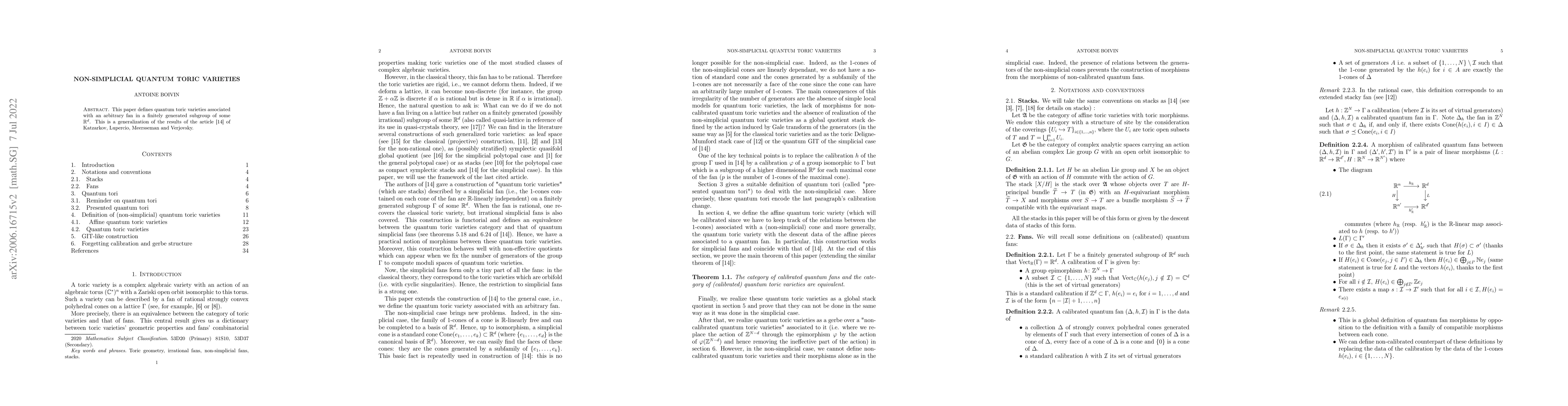 Thumbnail for Non-simplicial quantum toric varieties