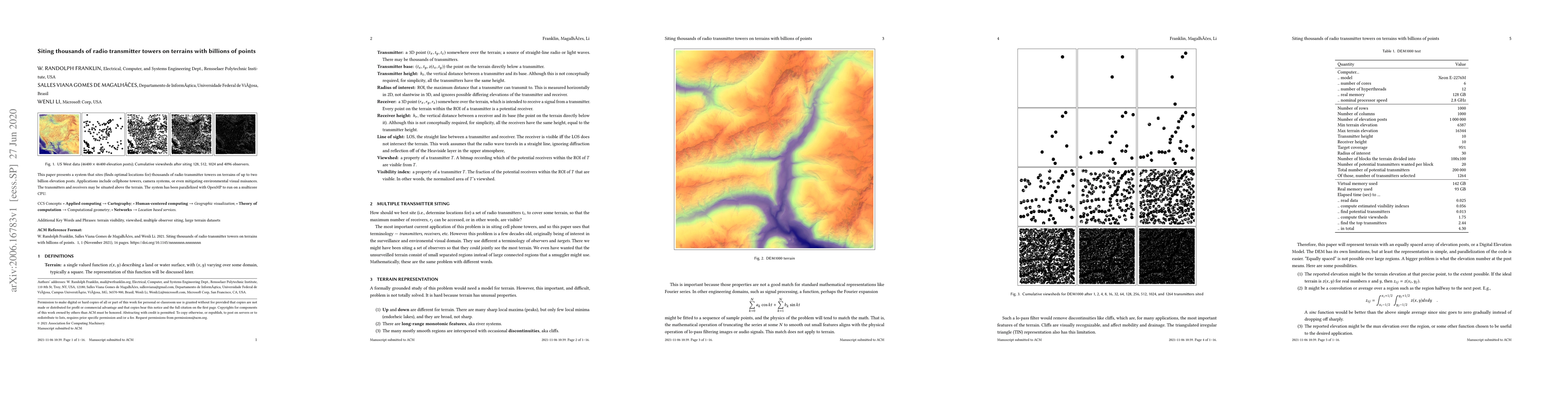 Thumbnail for Siting thousands of radio transmitter towers on terrains with billions
  of points