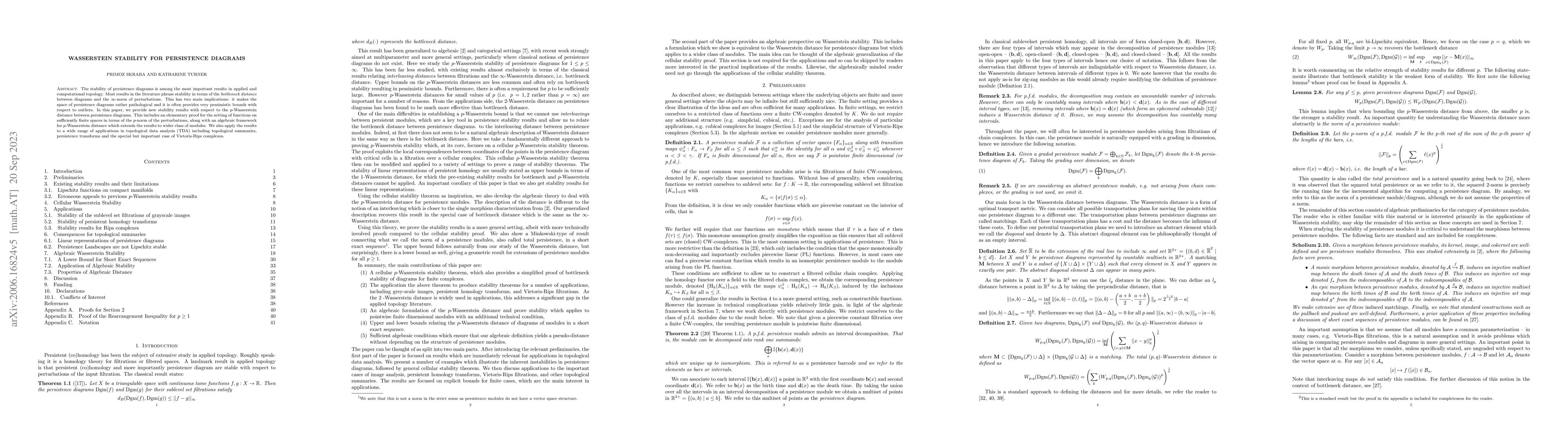 Thumbnail for Wasserstein Stability for Persistence Diagrams