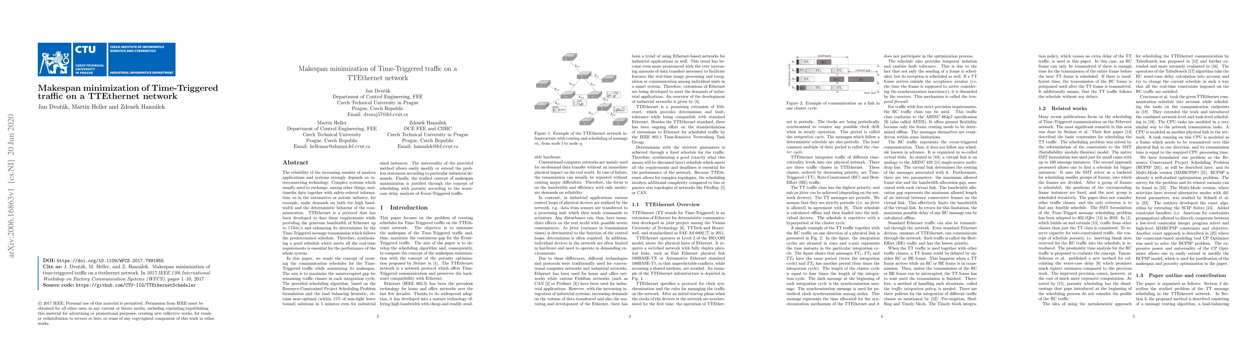 Thumbnail for Makespan minimization of Time-Triggered traffic on a TTEthernet network