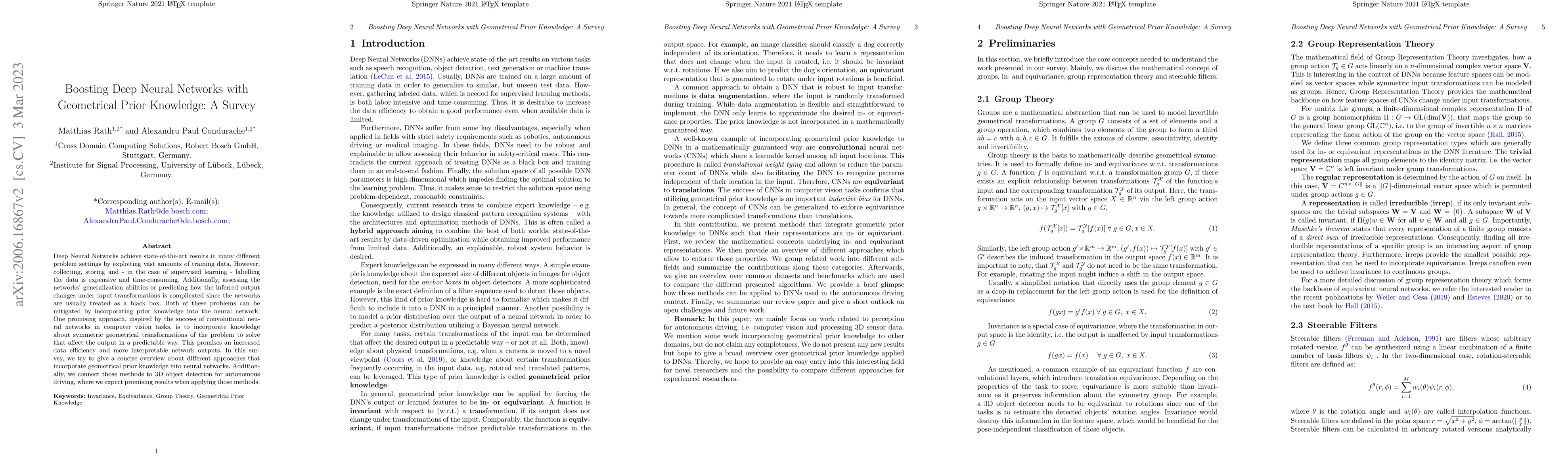 Thumbnail for Boosting Deep Neural Networks with Geometrical Prior Knowledge: A Survey