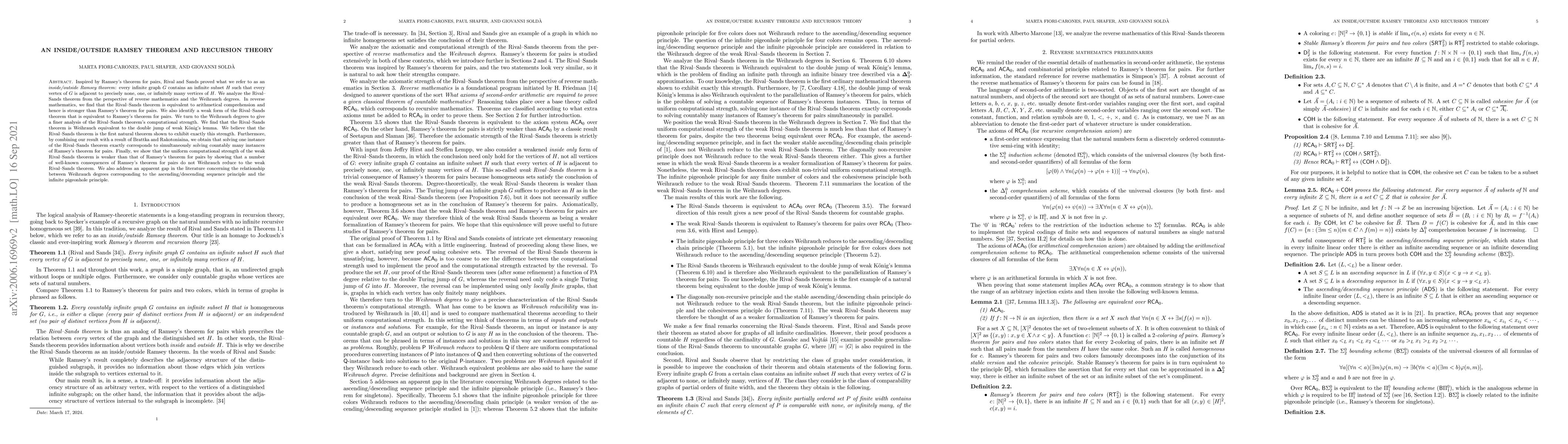 Thumbnail for An inside/outside Ramsey theorem and recursion theory